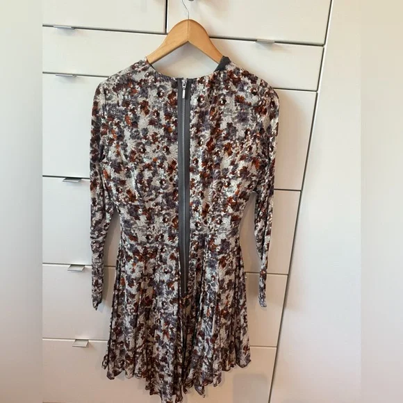 H&M Multicolor Long Sleeve Dress Size 6 - Picture 3 of 5